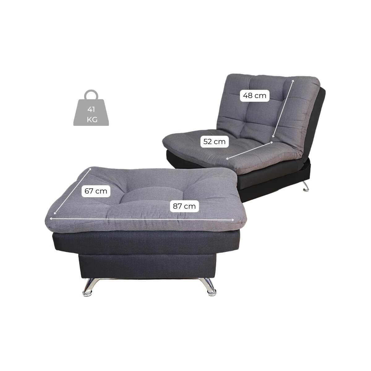 comprar sofá cama gris negro moderno minimalista cómodo oferta cerca de mi norval #color_negro - grey