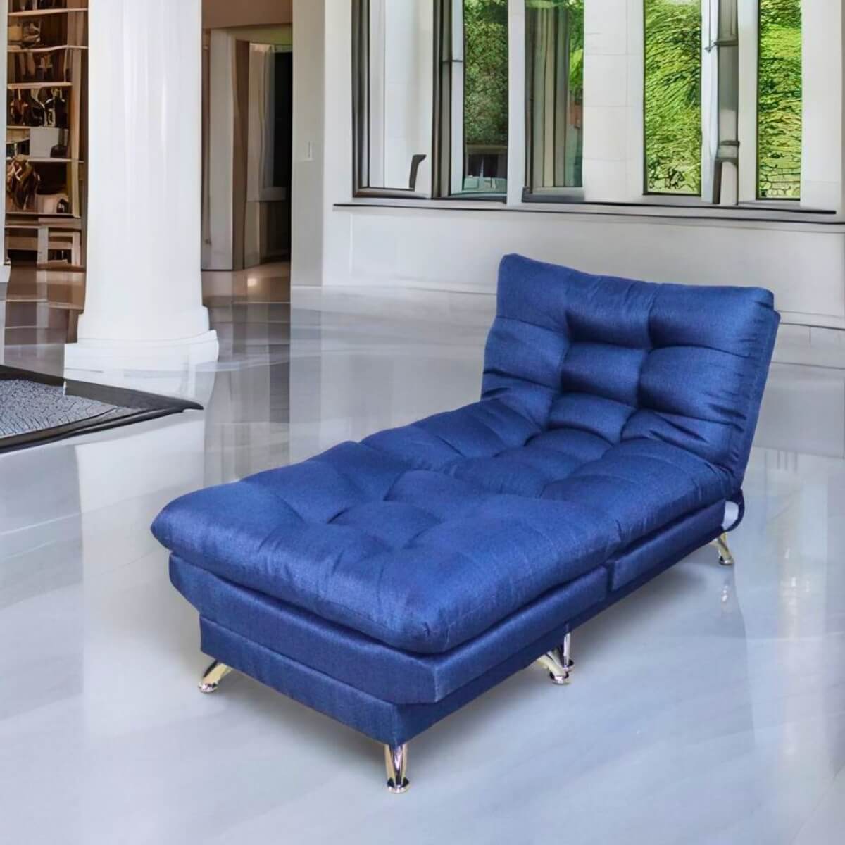 sillón pequeño con taburete individual azul donde comprar cerca de mi norval #color_marino