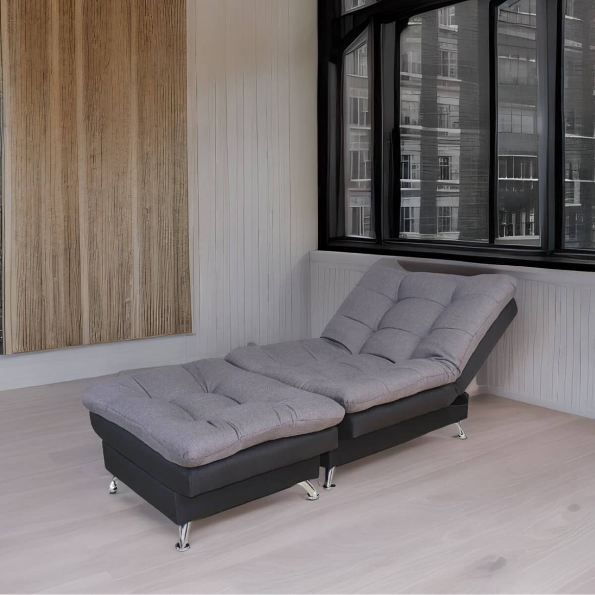 comprar sillón sofá cama gris moderno minimalista cómodo oferta cerca de mi norval #color_negro - grey