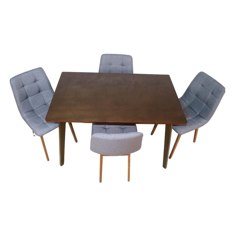 Antecomedor 4 Sillas Brasil Nogal