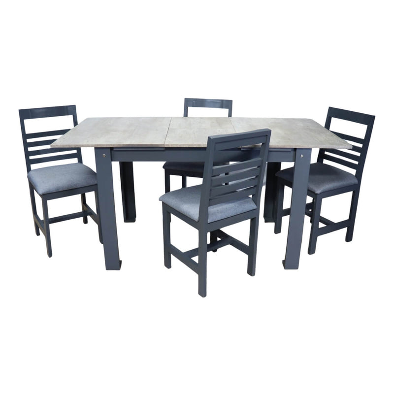 Antecomedor Florida de 4 Sillas Gris