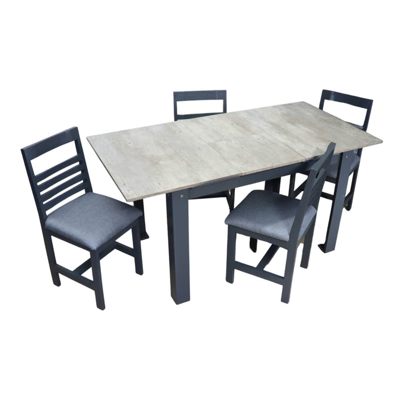 Antecomedor Florida de 4 Sillas Gris