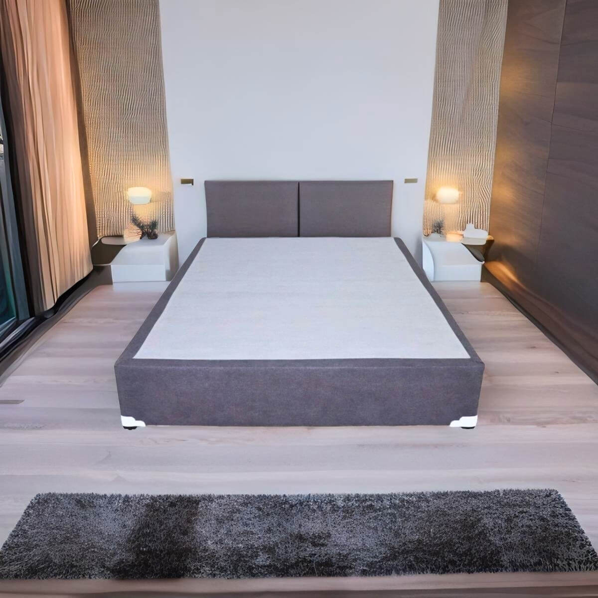 base matrimonial gris para colchón donde comprar cerca de mi #color_gris