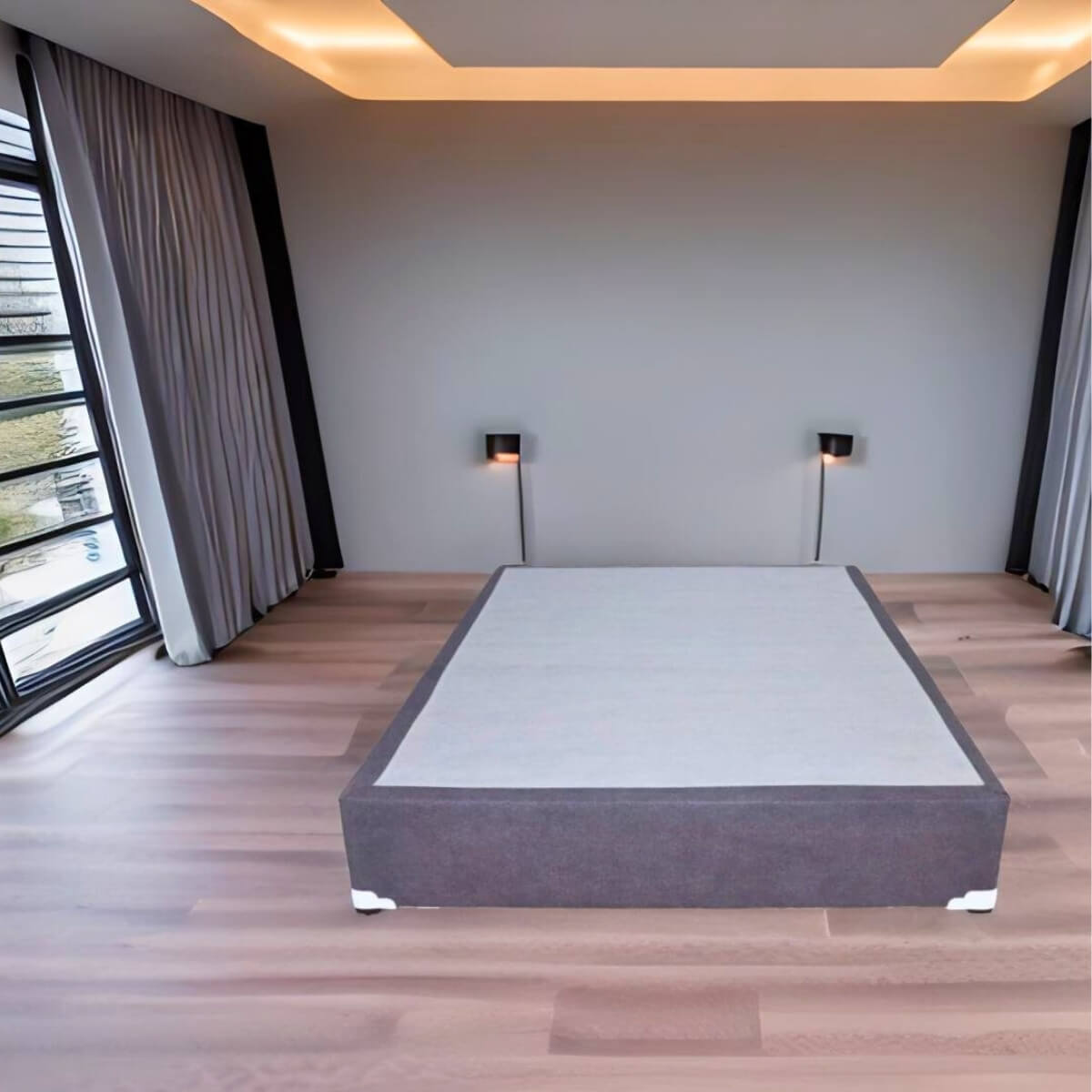 base matrimonial gris para colchón donde comprar cerca de mi #color_gris