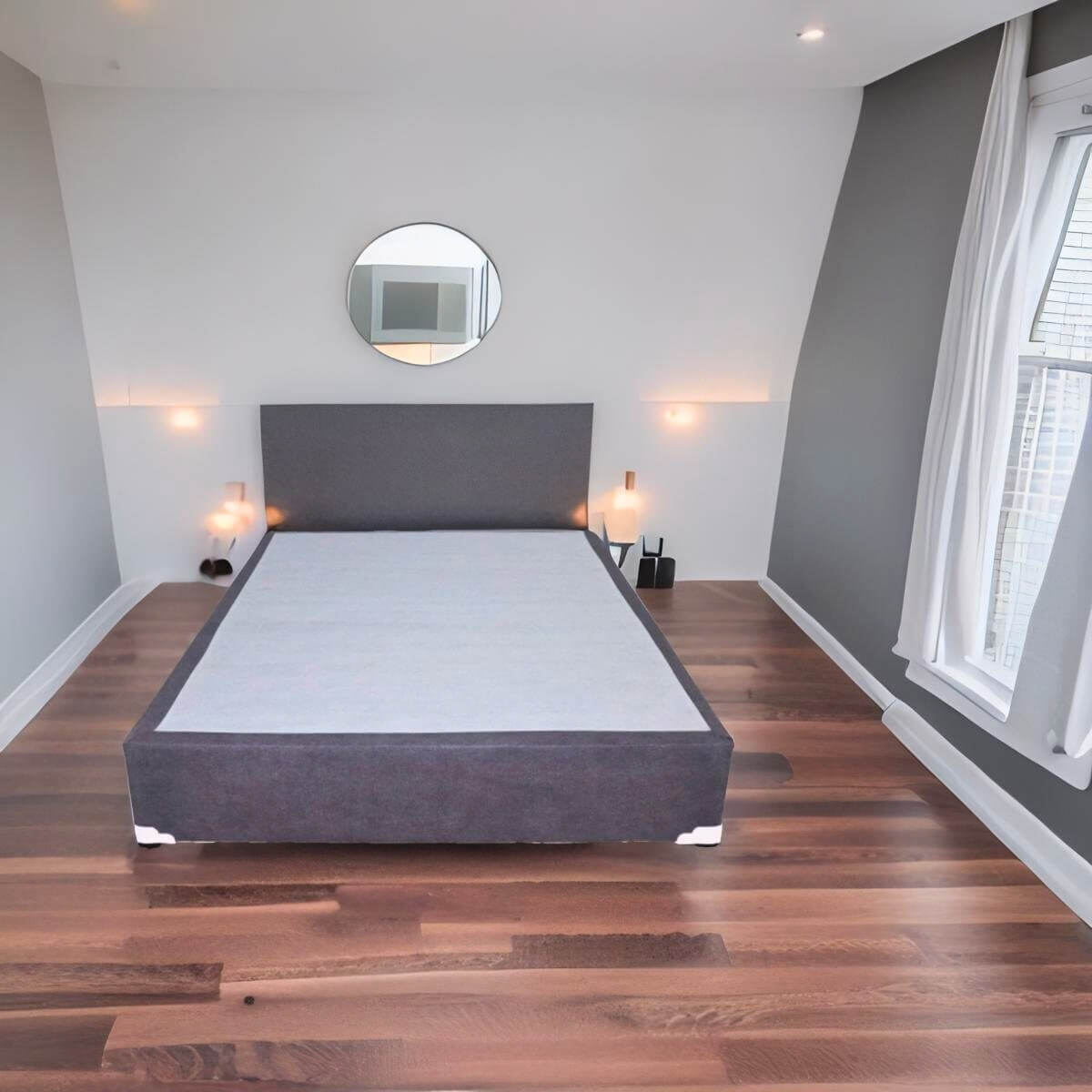 base de cama queen size para colchón donde comprar cerca de mi #color_gris