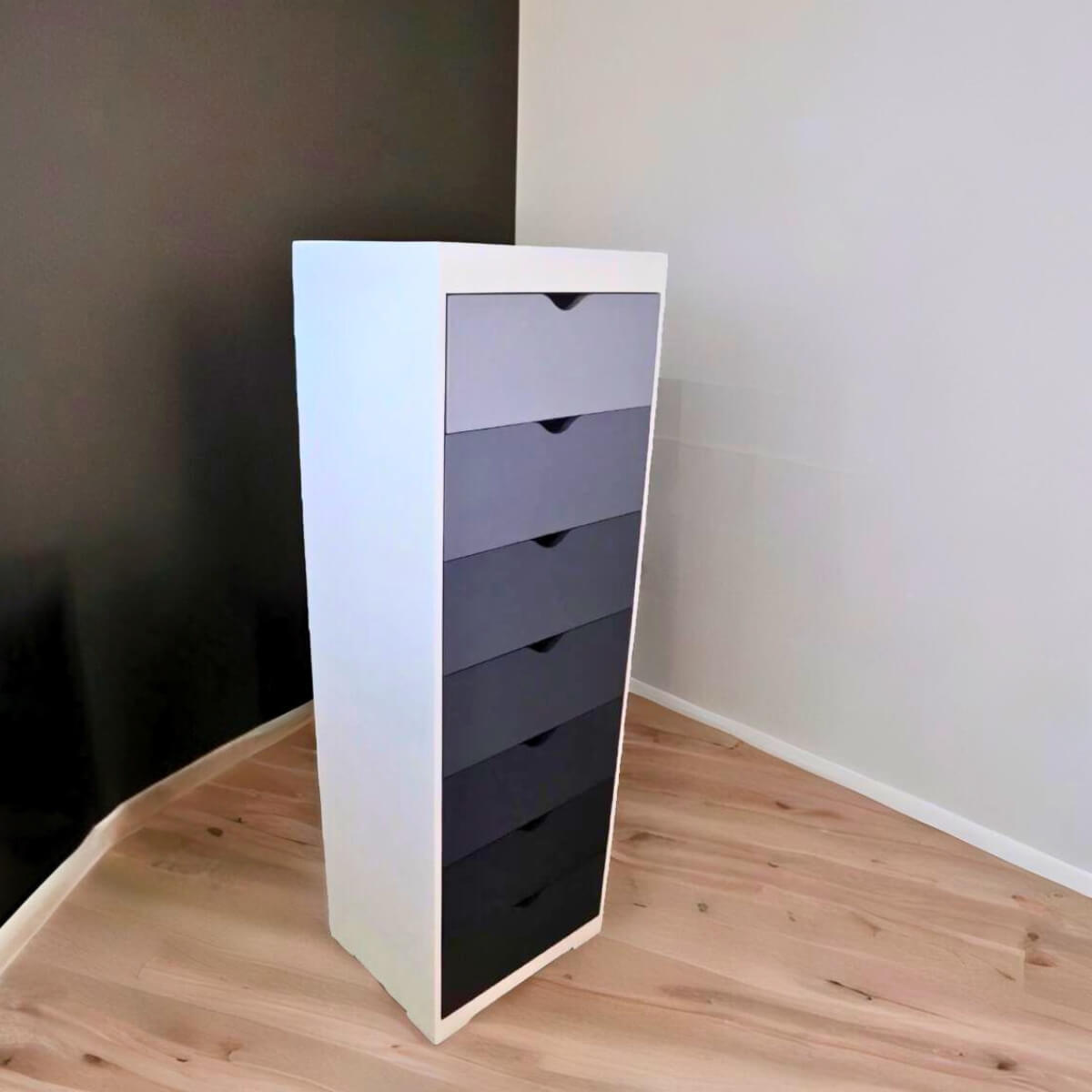 Cajonera Hollywood 7 cajones Blanco-Gris