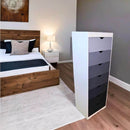 Cajonera Hollywood 7 cajones Blanco-Gris