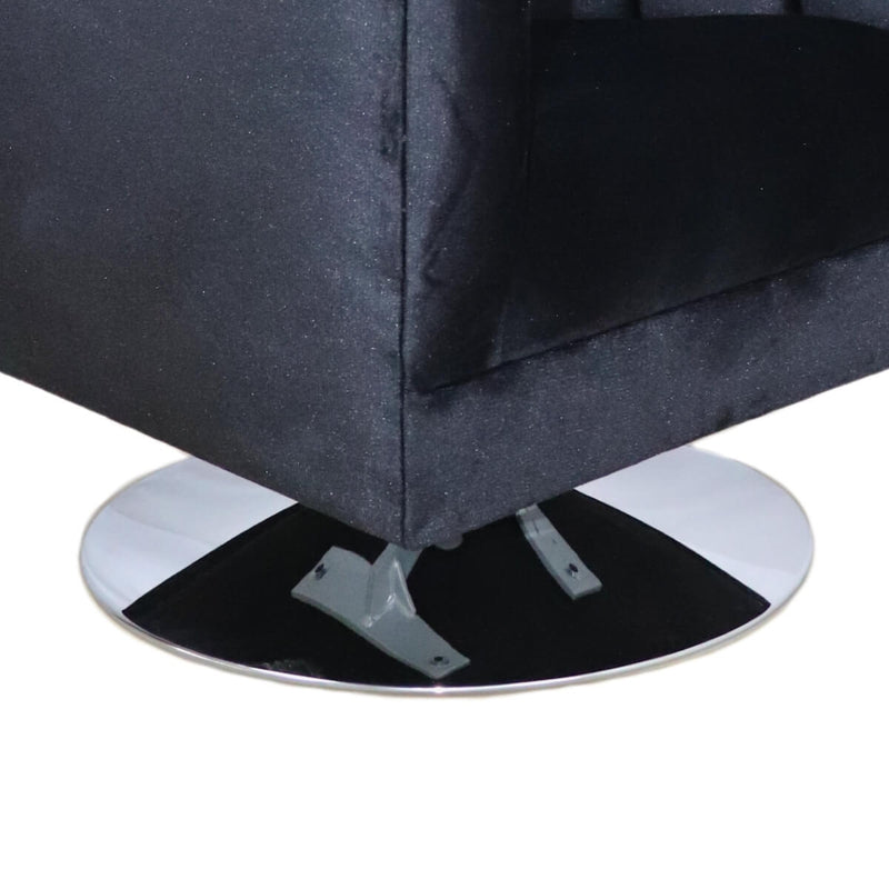 comprar sillón giratorio ocasional terciopelo negro para sala norval