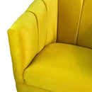 donde comprar sillón minimalista terciopelo amarillo giratorio norval