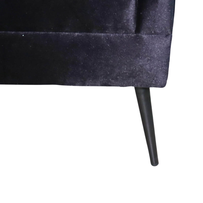 sillón individual negro pequeño económico norval
