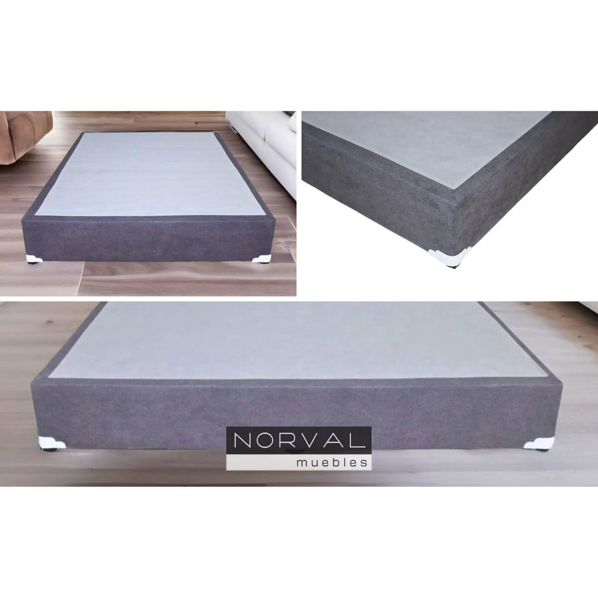 box spring queen size para colchón donde comprar cerca de mi #color_gris