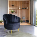 Sillón Ocasional Amapola Pata Dorada