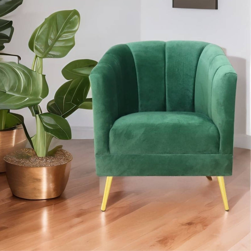 sillón ocasional verde pequeño económico norval
