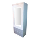 Organizador Multiusos Espejo con 2 Cajones Blanco con Gris
