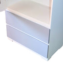 Organizador Multiusos Espejo con 2 Cajones Blanco con Gris