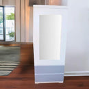 Organizador Multiusos Espejo con 2 Cajones Blanco con Gris