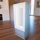 Organizador Multiusos Espejo con 2 Cajones Blanco con Gris