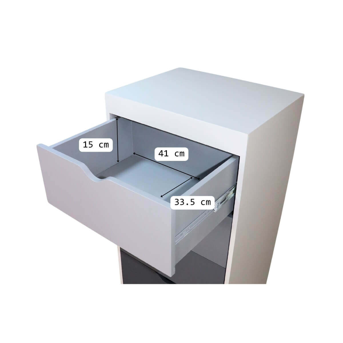 Cajonera Hollywood 7 cajones Blanco-Gris