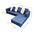 Sala Chaise Lounge Jade Azul