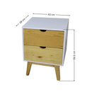 Buro Camil 2 Cajones Blanco | Natural