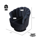 Sillón Giratorio Amapola Negro