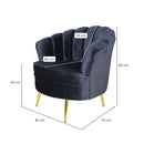 Sillón Ocasional Amapola Pata Dorada