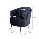 Sillón Individual Amapola Pata Negra