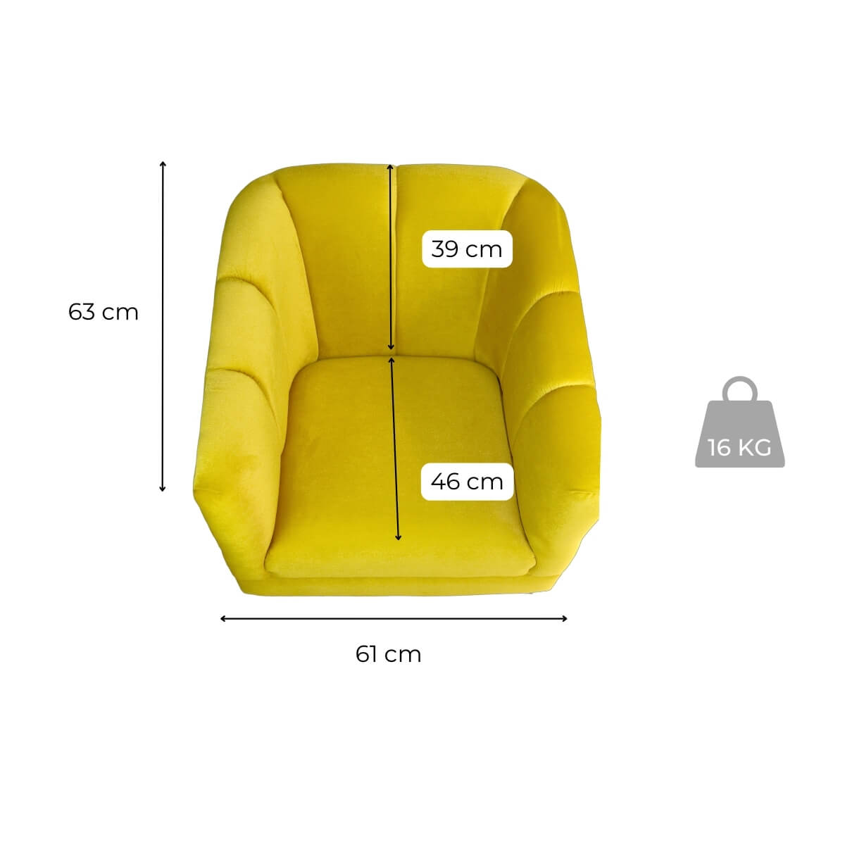 Medidas sillón ocasional amarillo pequeño económico norval #color_mostaza