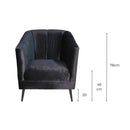 comprar sillón ocasional negro pequeño económico norval