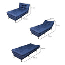 Medidas sillón con taburete individual ocasional azul donde comprar cerca de mi norval