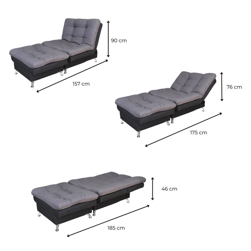 comprar sillón sofá cama individual gris negro moderno minimalista cómodo oferta cerca de mi norval
