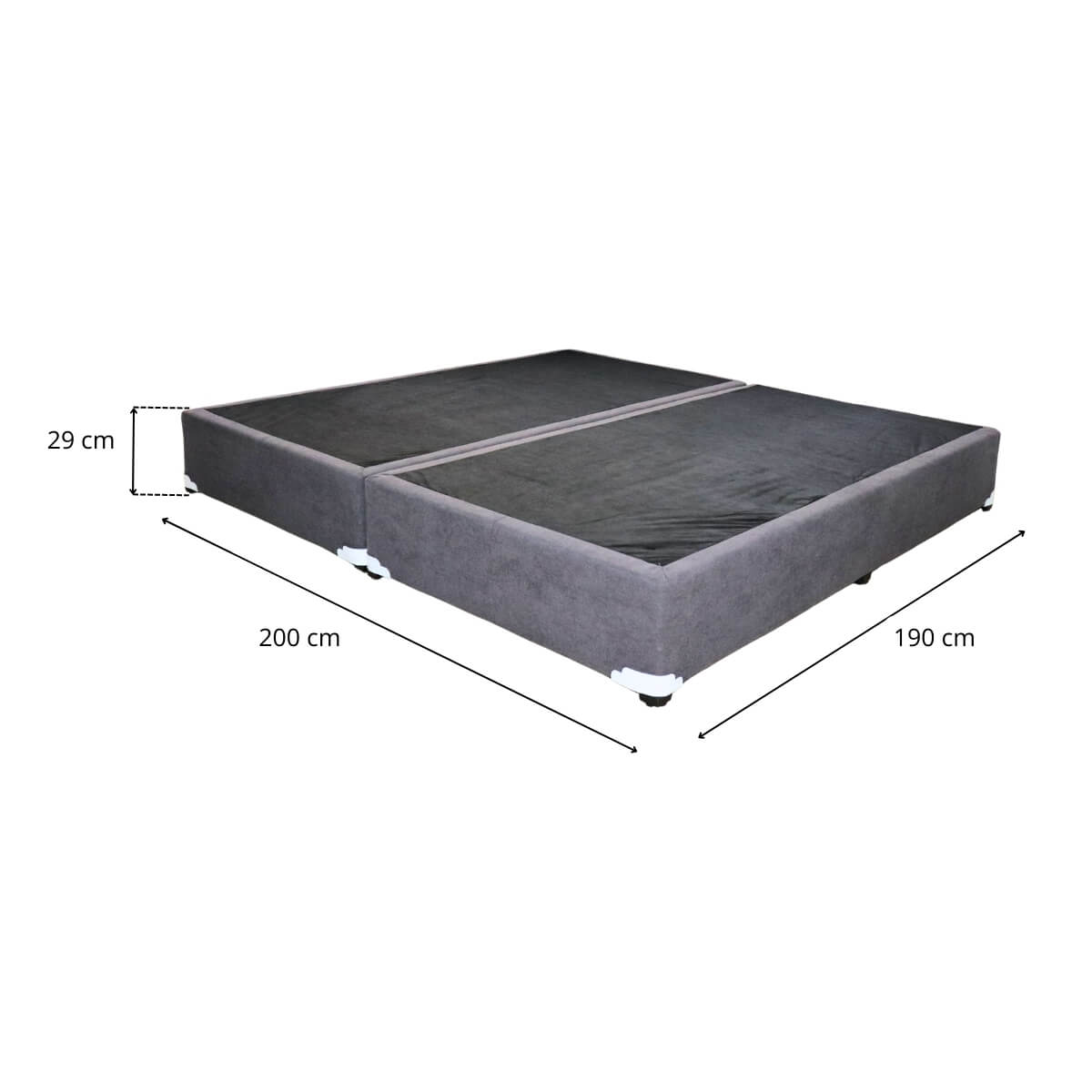 Medidas base king para cama moderna gris minimalista cerca de mi donde comprar #color_gris