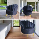 Sillón Ocasional Amapola Pata Dorada