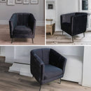 sillón individual negro pequeño económico norval