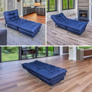 sillón cama con taburete individual azul donde comprar cerca de mi norval