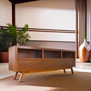 Porta tv Lux chapa de Nogal