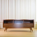 Porta tv Lux chapa de Nogal