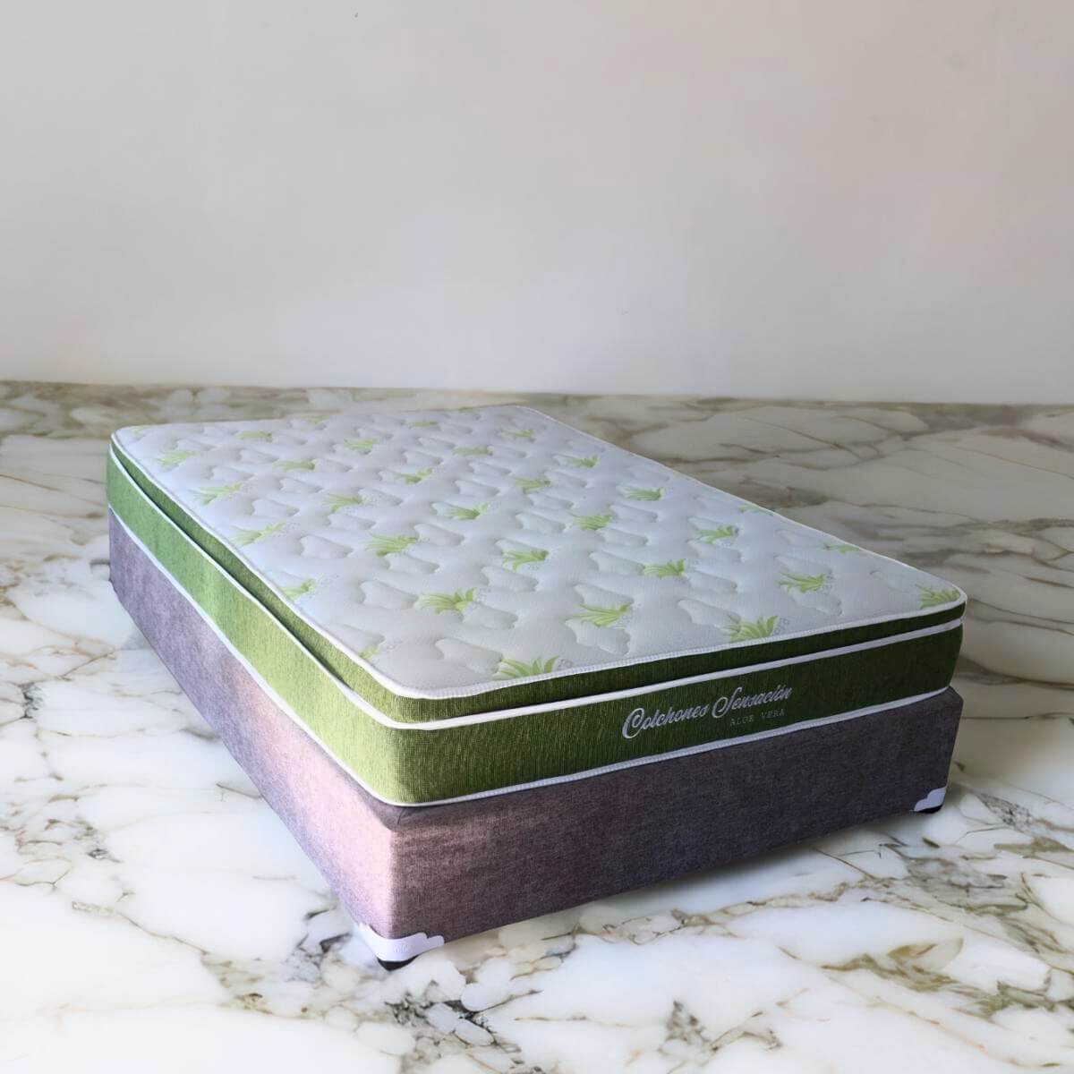 Set de Base y Colchón Matrimonial Aloe