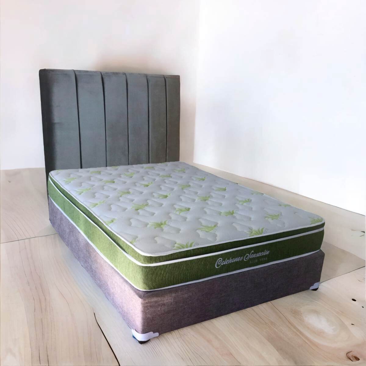 Set de Base y Colchón Matrimonial Aloe