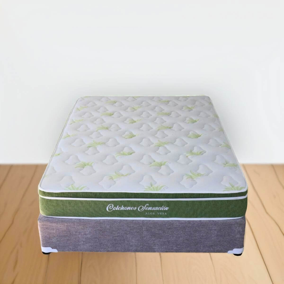 Set de Base y Colchón Matrimonial Aloe