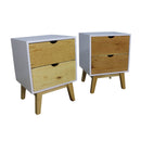 Buro Camil 2 Cajones Blanco | Natural