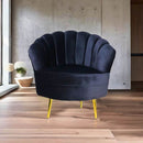 Sillón Ocasional Amapola Pata Dorada