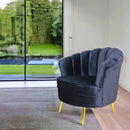 Sillón Ocasional Amapola Pata Dorada