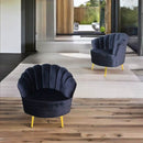 Sillón Ocasional Amapola Pata Dorada