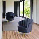 Sillón Ocasional Amapola Pata Dorada