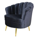 Sillón Ocasional Amapola Pata Dorada