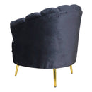 Sillón Ocasional Amapola Pata Dorada