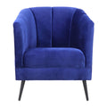 sillón ocasional terciopelo azul pequeño económico norval #color_azul
