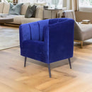 comprar sillón ocasional terciopelo azul pequeño económico norval