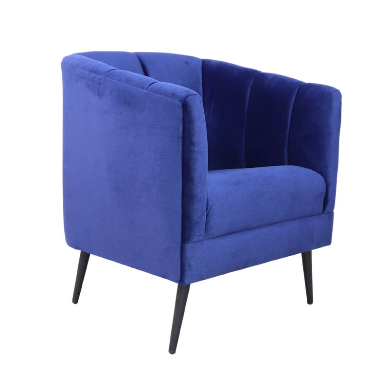 sillón ocasional azul pequeño económico norval